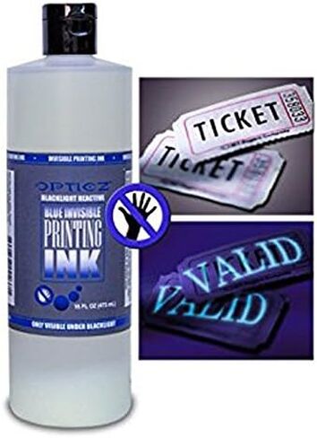Opticz Industrial Invisible Blue UV Blacklight Reactive Ink (8 Ounce Bottle) in Saudi Arabia
