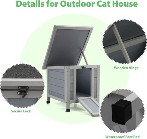 قفص أرنب Coziwow ، منزل Cat في الهواء الطلق مقاوم للعوامل الجوية ، Bunny Cage داخلي مع ملاجئ حيوانات صغيرة منفتحة ومحمولة مع منحدر غير محفوظ لأرانب المخبأ/القطط الوحشية/الدجاج/الحيوانات الصغيرة البرتقالية in Saudi Arabia