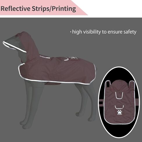 MAMORE Dog Raincoat Reversible,Waterproof Dog Rain Coat Hooded Slicker Poncho with Reflective Strip, Plaid Double Layer Rain Jacket for Small Medium Large Dogs (Pink, X-Large) in Saudi Arabia