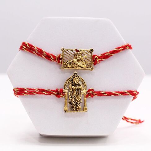TIED RIBBONS Rakhi for Brothers Set of 2 with Rakhi Card and Roli Chawal - Raksha bandhan Rakhi Thread Designer Rakhi for Brother Bhai Rakhi Set of 2 Bro Rakhi Set for Brothers in Saudi Arabia