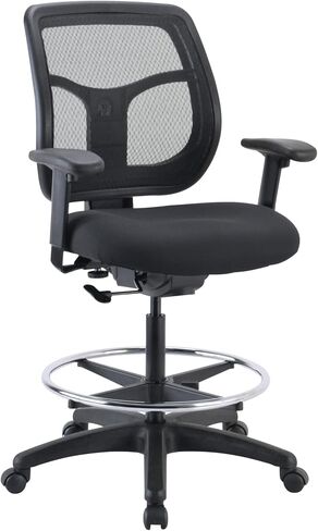 Eurotech Seating Apollo Drafting Stool, Black in Saudi Arabia