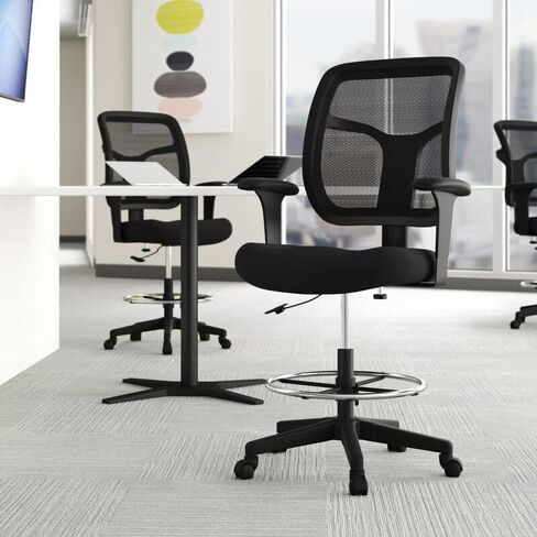 Eurotech Seating Apollo Drafting Stool, Black in Saudi Arabia