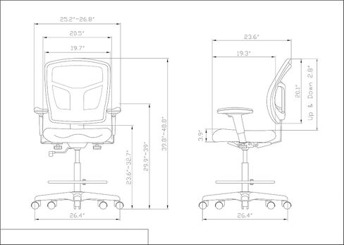 Eurotech Seating Apollo Drafting Stool, Black in Saudi Arabia