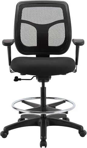Eurotech Seating Apollo Drafting Stool, Black in Saudi Arabia