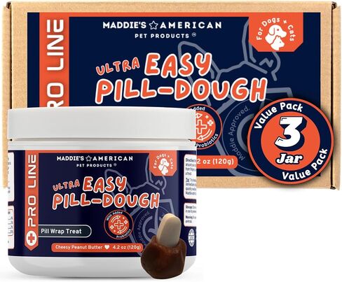 Ultra Easy Bill Waging Treat Warte Wrap مع البروبيوتيك - يشكل جيبًا مخصصًا لإخفاء أدوية الحيوانات الأليفة - خط Pro (حزمة واحدة ، لحم الخنزير المقدد) in Kuwait