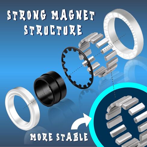 Cevoce 3 PCS مجموعة ألعاب مغناطيسية حلقة مغناطيسية ، واضطراب فرط الحركة ونقص الانتباه حزمة مغناطيسية للأصابع المغناطيسية للمراهقين البالغين والأطفال ، وأروع هدايا أعياد أعياد تأخير الإجهاد المغناطيسي للفتيان البالغ من العمر 8 سنوات. in Kuwait