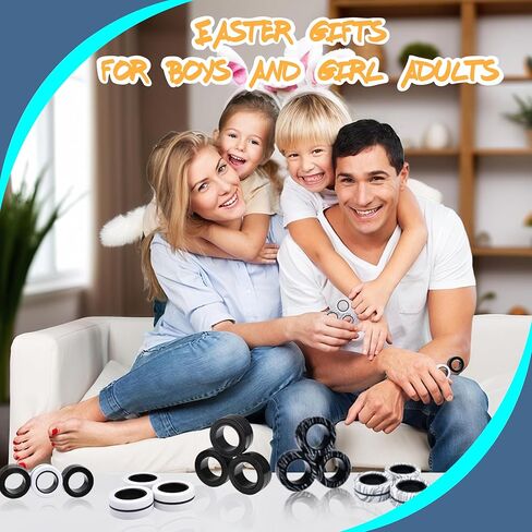 Cevoce 3 PCS مجموعة ألعاب مغناطيسية حلقة مغناطيسية ، واضطراب فرط الحركة ونقص الانتباه حزمة مغناطيسية للأصابع المغناطيسية للمراهقين البالغين والأطفال ، وأروع هدايا أعياد أعياد تأخير الإجهاد المغناطيسي للفتيان البالغ من العمر 8 سنوات. in Kuwait