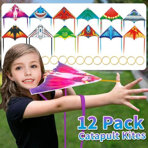 6 Pcs Mini Kites for Kids Ages 3-5 4-8 8-12, Finger Launcher Kite Easy to Fly Yard Beach Outdoor Toys, Kids Kites Bulk Glider Kite for Boys Girls Birthday Party Favors Gift in Kuwait