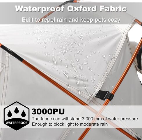 Dog Tent and Portable Playpen Outdoor Waterproof, with Aluminum Poles and Camping Mat, Pet Tent with Zippered Mesh Door, Dog House Outdoor, for Camping, Travel, Backyard, Patio (Yellow, Small) in Saudi Arabia