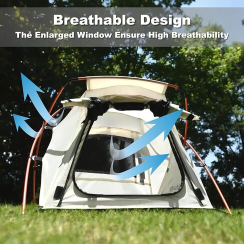 Dog Tent and Portable Playpen Outdoor Waterproof, with Aluminum Poles and Camping Mat, Pet Tent with Zippered Mesh Door, Dog House Outdoor, for Camping, Travel, Backyard, Patio (Yellow, Small) in Saudi Arabia