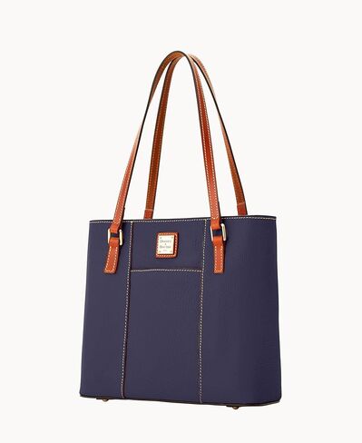 حقيبة يد Dooney & Bourke الصغيرة Lexington للنساء من الجلد المحبب، حقيبة يد مع أحزمة كتف جلدية طويلة in Kuwait