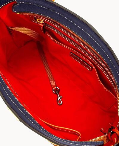 حقيبة يد Dooney & Bourke الصغيرة Lexington للنساء من الجلد المحبب، حقيبة يد مع أحزمة كتف جلدية طويلة in Kuwait