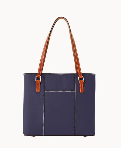 حقيبة يد Dooney & Bourke الصغيرة Lexington للنساء من الجلد المحبب، حقيبة يد مع أحزمة كتف جلدية طويلة in Kuwait