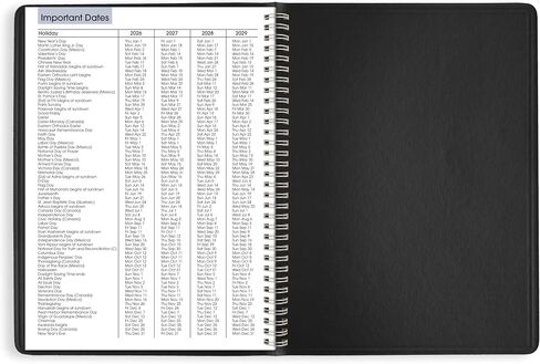 AT-A-Glance 2026 Planner Contensment Book ، Weekly ، 8 "× 11" ، كبير ، ربع ساعة ، Dayminder ، Black (G5200026) in Kuwait