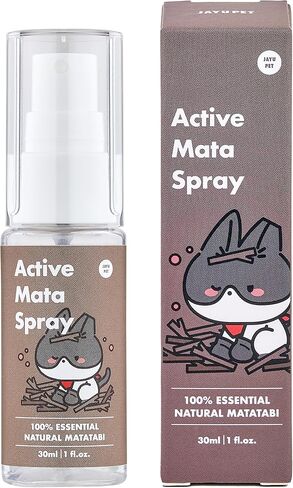 رذاذ Mata النشط Jayu Pet - رذاذ Silvervine الطبيعي بنسبة 100 ٪ للقطط ، بديل Catnip السائل ، رذاذ مهدئ للقطط الداخلية ، يعزز اللعب والمشاركة ، ويقلل من الإجهاد (1 أوقية) in Kuwait