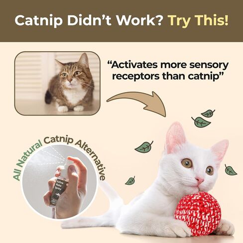رذاذ Mata النشط Jayu Pet - رذاذ Silvervine الطبيعي بنسبة 100 ٪ للقطط ، بديل Catnip السائل ، رذاذ مهدئ للقطط الداخلية ، يعزز اللعب والمشاركة ، ويقلل من الإجهاد (1 أوقية) in Kuwait