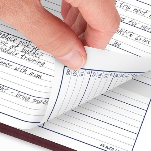 AT-A-Glance 2026 Planner Contensment Book ، Weekly ، 8 "× 11" ، كبير ، ربع ساعة ، Dayminder ، Black (G5200026) in Kuwait