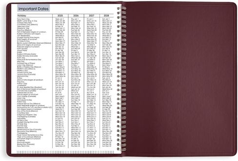 AT-A-Glance 2026 Planner Contensment Book ، Weekly ، 8 "× 11" ، كبير ، ربع ساعة ، Dayminder ، Black (G5200026) in Kuwait