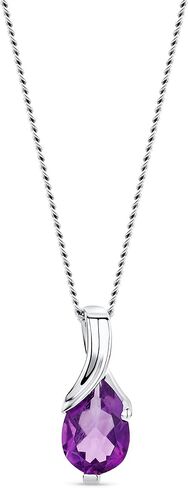 Orovi 14K Gold Necklace for Women - Stunning Womens Necklace with Pear Shaped Emerald Pendant, Elegant Jewelry for Women and Girls - Birthstone Jewelry Pendant Necklace with 17.7" Braided Chain in Saudi Arabia