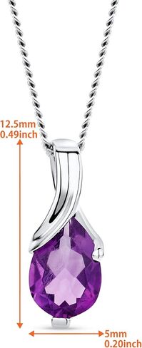 Orovi 14K Gold Necklace for Women - Stunning Womens Necklace with Pear Shaped Emerald Pendant, Elegant Jewelry for Women and Girls - Birthstone Jewelry Pendant Necklace with 17.7" Braided Chain in Saudi Arabia