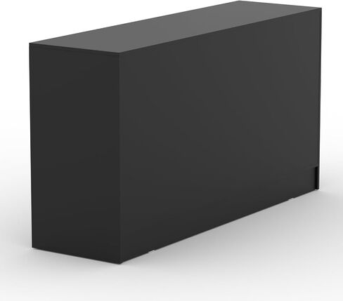 70"W * 20"D * 38"H - Cash Wrap Wood Counter - Black Register Counter with Adjustable Shelf in Saudi Arabia