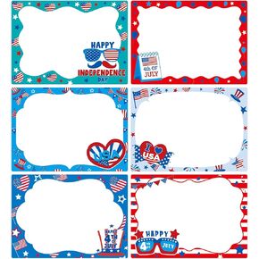 210 Pcs 4th of July Name Label Independence Day Stickers USA Patriotic Name Gift Labels for Gift Wrapping Card Envelope 4th of July Independence Day Memorial Day Labor Day Classroom Décor