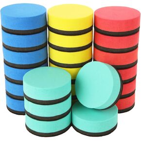 96 Pack Magnetic Whiteboard Eraser Bulk, Dry Erase Eraser, 2 Inch Round White Board Eraser, Dry Erase Board Eraser, Dry Erase Board Erasers, Mini Dry Erase Eraser for Classroom, Office, Home