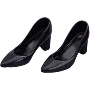 DYNWAVE 1/6 Scale BJD Doll Shoes Mini Realistic Cosplay Photo Prop Fashion High Heeled Shoes High Heels Model for 12 inch Figure Body , Red