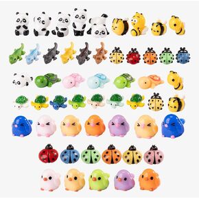 Mini Small Animal Figurines, 54 Pieces Mini Marine Resin Animals, Marine Animals Decorative Decorations, Miniature Landscape Decorative Sets, Fairytale Gardens in Kuwait