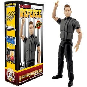 Ultimate Dark Gray Referee with Deluxe Articulation for Wrestling Figures