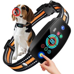 Dog Bark Collar for Large Medium Small Dogs, Rechargeable Smart Bark Control Collar, Automatic Anti Barking Training Collar with 5 Adjustable Sensitivity Beep, Vibration, Shock Modes