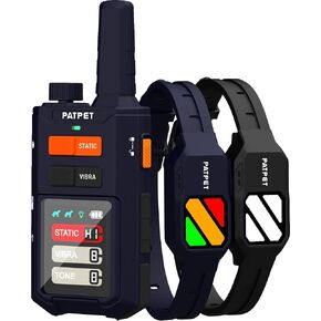 PATPET Dog Training Collar with Remote, 4200FT E-Collar with LED Light, 3 Training Modes Beep, Vibration, Static, Rechargeable Electric Collar for Medium Large Dogs(20-140lbs)
