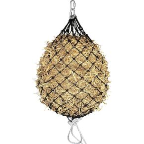 Hay Net for Horses,36 Inch Length Slow Feed Hay Net, Premium PE Material Hay Bags for Horses Goats Sheep, Easy to Hang with Steel Quick Links