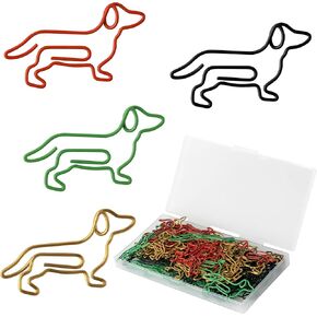 100pcs مقاطع الورق الملونة الكلب القطة على شكل مقاطع ورقة مرجعية الحيوانات متعددة الألوان هدايا عيد الميلاد للنساء معلمات المعلمات فتيات الفتيان عشاق الكلاب (CAT)