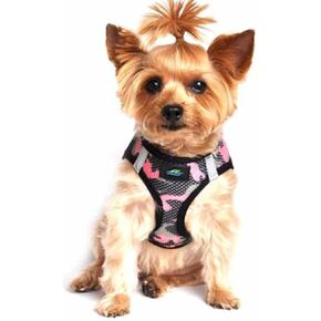 Camo Choke Free Dog Harness - Pink