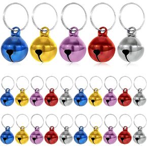 Anti-Lost Training Bells 25 Pack Colourful Pet Bell Round Dog Bells Kitten Small Animal Accessories for Collars Christmas Decoration Jingle Bell