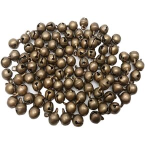 300 Pcs 6 mm Mini Bronze Jingle Bell Christmas Bell Decoration Small Craft Bells DIY Bracelet Anklets Bells for Christmas