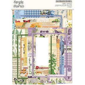 Simple Vintage Essentials Color Palette Chipboard Frames-8/Pkg