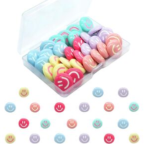 Smile Face Push Pins,30Pcs Colored Decorative Push Pins for Bulletin Board Cute Board Pin Home Office Classroom Decor Thumb Tacks for Cork Board Hanging Posters Wall Decorations