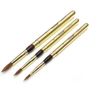 HBJWOV 3 Pcs Hair Travel Watercolor Brushes, Artist Paint Brush for Watercolor Ink Gouache Painting