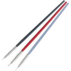 HBJWOV 3PCS Nylon Painting Brushes Wood Handle Paint Brush Different Size Hook Line Pen for Watercolor Oil Acrylic Painting Art Tools