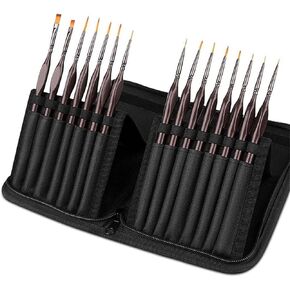 HBJWOV Detail Paint Brush Set,15Pcs Painting Brushes Kit,Professional Paint Brushes Set