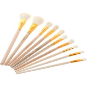 HBJWOV 10Pcs Brushes Set for Art Painting Oil Acrylic Watercolor Drawing Craft