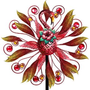 Sunflower Wind Spinner for Garden, Double Wind Sculpture Sunflower Wind Spinner for Garden Patio Yard Decor