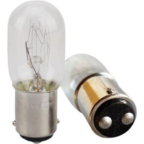 (2 PCS) Push in Type Clear Light Bulbs fits for Kenmore Singer Janome Other Old Style Sewing Machine Bulb 15W 120V