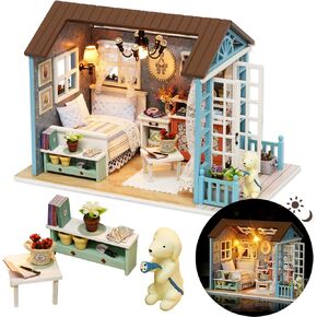 Miniature House Kit, Miniature Dollhouse for Beginners, Mayberry Street Miniatures, Model Building Craft Diorama Kit, Ideal Gifts for Birthday, Easter Christmas(Chocolate Shop)