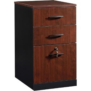 Sauder Via 3-Drawer Pedestal, Classic Cherry Finish