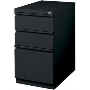 Hirsh Industries 20" Deep Box-Box-File Mobile Pedestal in (Black)