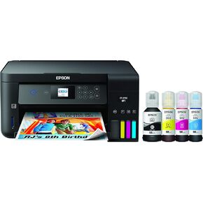 Epson EcoTank ET-2750 Wireless Color All-in-One Cartridge-Free Supertank Printer with Scanner, Copier and Ethernet, Regular