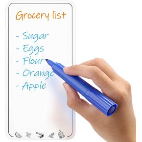 Dry Erase Grocery List for Fridge - 4.5 x 8.5 in Dry Erase Shopping List for Fridge Magnetic Grocery List Dry Erase Small Grocery List Whiteboard Fridge Grocery List Magnet Dry Erase for Refrigerator